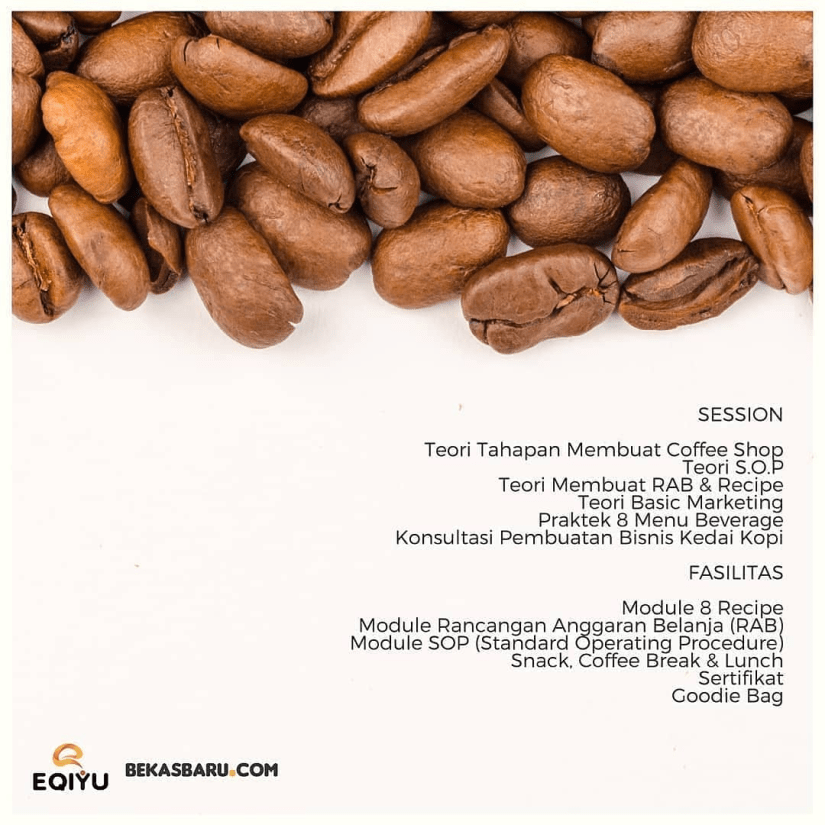 Sekolah Barista dan Kursus Barista terbaik Eqiyu Workshop MLG konsultan dan Toko Bekasbaru 2